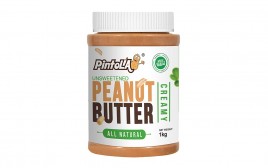 Pintola Unsweetened Peanut Butter All Natural Creamy  Plastic Jar  1 kilogram
